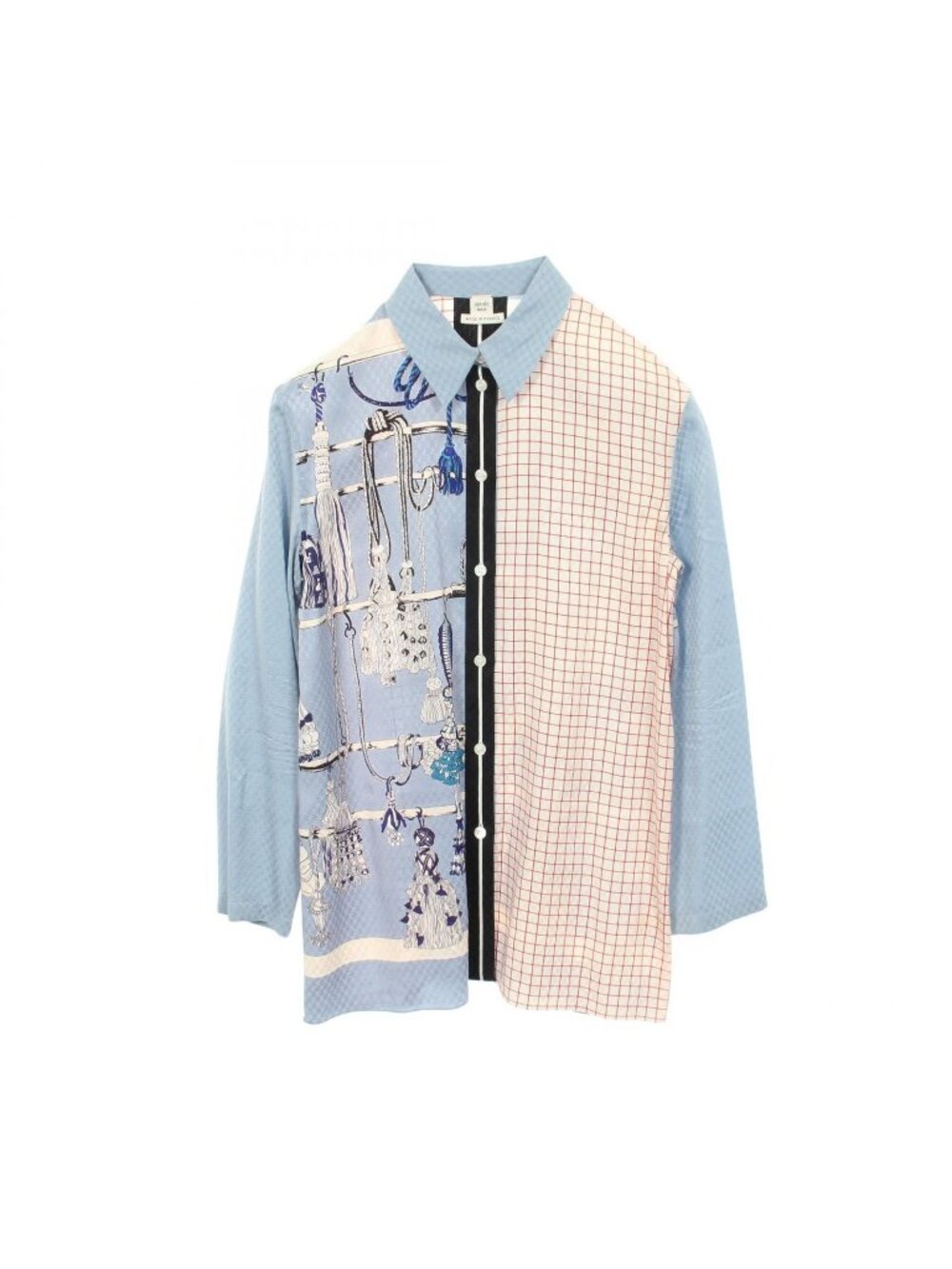 Hermes All Over Print Long Sleeve Silk Shirt